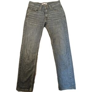 Signature Levi Strauss Straight Jeans Men's 30x29 Blue Denim WaterLess...